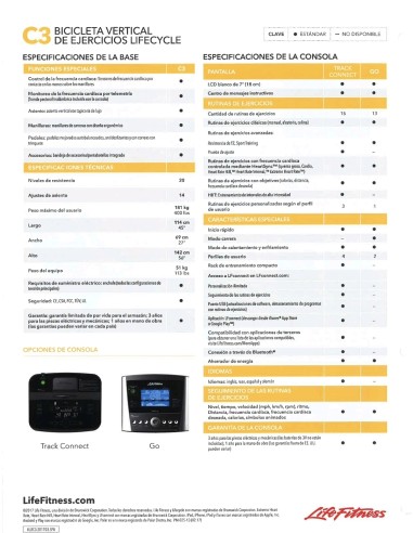Bicicleta Life Fitness C3 Track connect