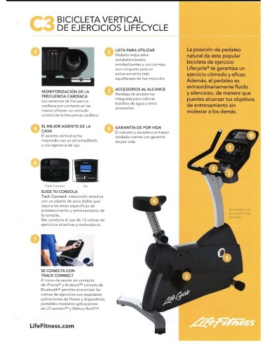 Bicicleta Life Fitness C3 Track connect