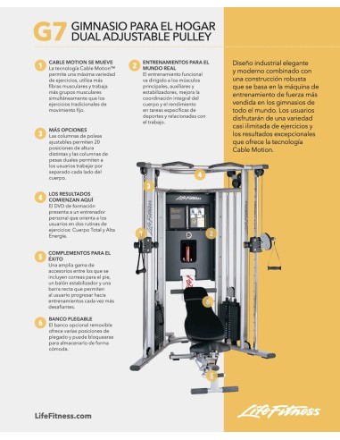 Home Gym Life Fitness G7 + banco GADJ