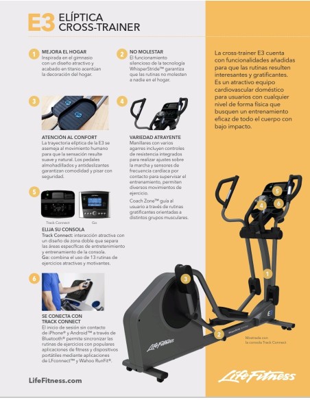 Eliptica Life Fitness E3 TRACK Connect